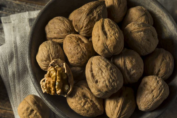 Raw Brown Organic Walnuts — Stock Photo, Image