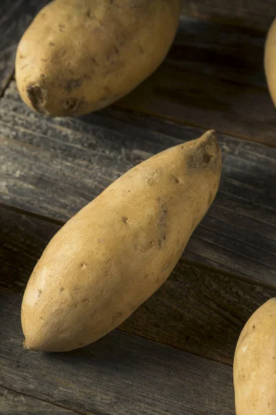 Сырой органический белый сладкий картофель — стоковое фото
