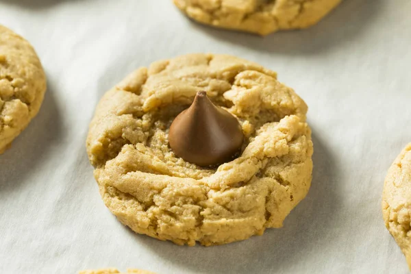 Fatto in casa dolce burro d'arachidi biscotti al cioccolato — Foto Stock