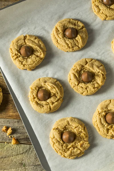 Házi édes földimogyoró vaj csokoládé cookie-k — Stock Fotó