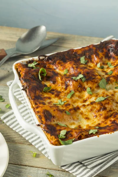 Pikantní domácí italské hovězí lasagne — Stock fotografie
