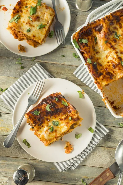 Hartige zelfgemaakte Italiaanse rundvlees lasagne — Stockfoto