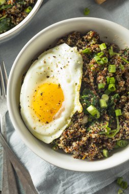 Sağlıklı organik Quinoa kahvaltı kase