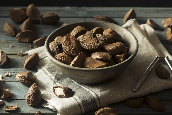 Castanha crua Organic Shelled Brasil Nuts — Fotografia de Stock