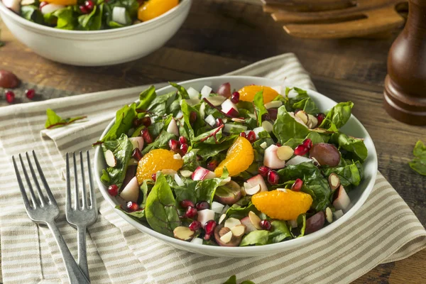 Rauwe biologische Winter Chard salade met peren — Stockfoto