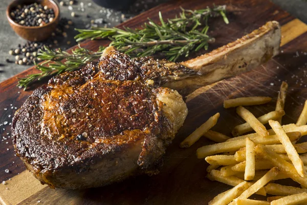 Cooked Grass Fed Tomahawk Steaks — Stock Photo, Image