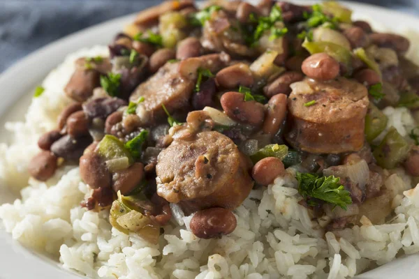 Frijoles rojos del sur y arroz — Foto de Stock