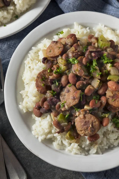 Fagioli rossi del sud e riso — Foto Stock