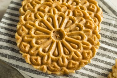 Pişmiş ev yapımı çıtır Pizzelles