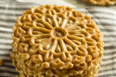 Pişmiş ev yapımı çıtır Pizzelles