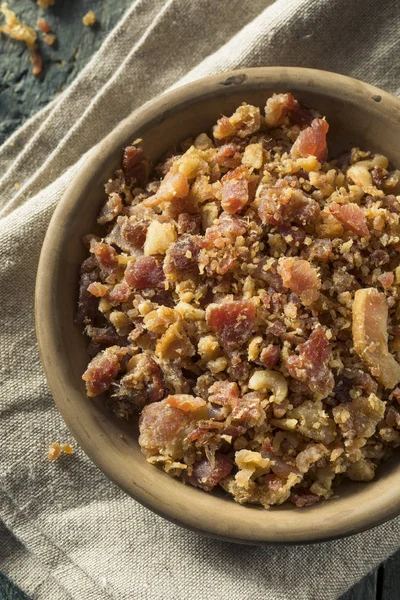 Biologische Crumbled Bacon stukken — Stockfoto