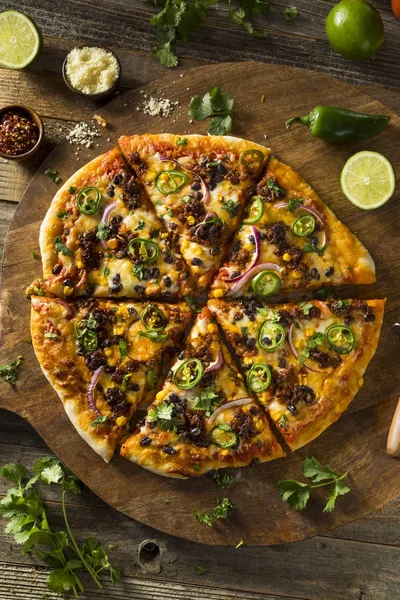 Homemade Spicy Mexican Taco PIzza