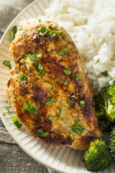 Healthy Homemade Chicken Breast and Rice Royalty Free Stock Images