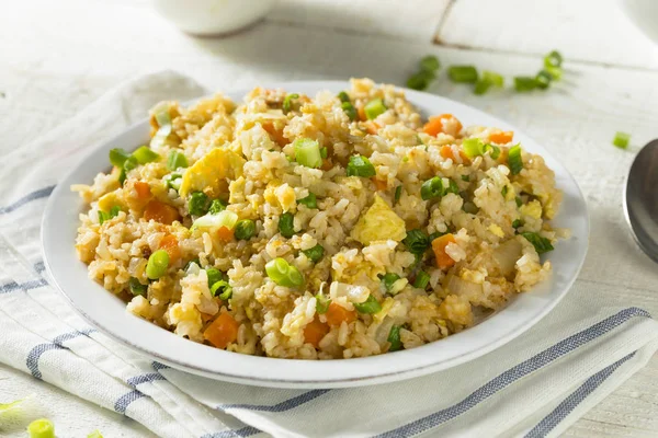 Hausgemachter vegetarischer gebratener Reis — Stockfoto