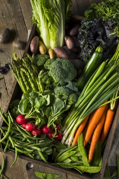 Ham organik bahar çiftçiler kutusu Pazar