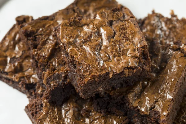 Brownies de chocolate escuro duplo — Fotografia de Stock