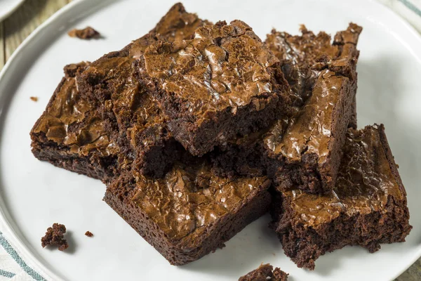 Brownies de chocolate escuro duplo — Fotografia de Stock