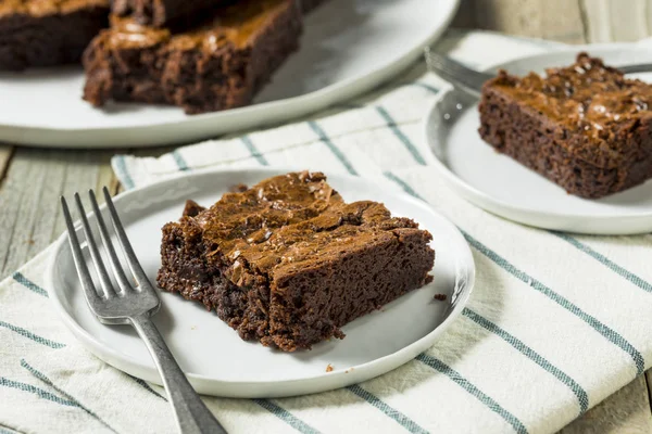 Kétágyas, sötét csokoládé brownie — Stock Fotó