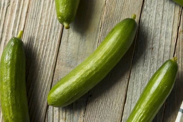 Raw Green Organic Persian Cucumbers — Stock Photo, Image