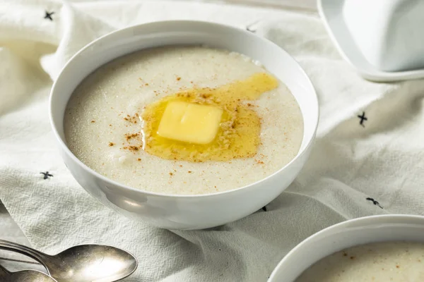 Trigo cremoso casero sano Farina Porridge —  Fotos de Stock