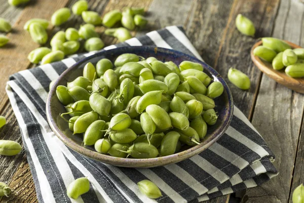 Rå grön ekologisk Garbanzo Bönor — Stockfoto