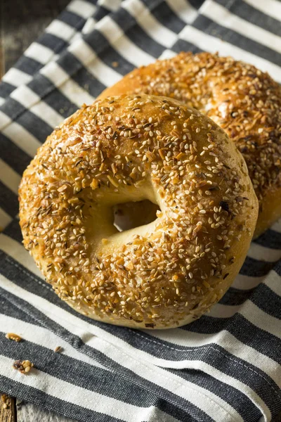 Στρογγυλή ζεστά τα πάντα Bagels — Φωτογραφία Αρχείου