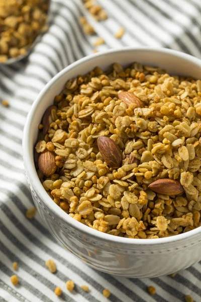 Zelfgemaakte gebakken amandel Granola honing — Stockfoto