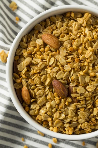 Zelfgemaakte gebakken amandel Granola honing — Stockfoto