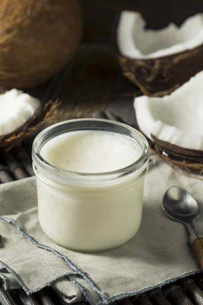 Raw White Organic Coconut OIl — Stock Photo, Image