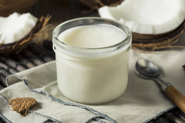 Raw White Organic Coconut OIl — Stock Photo, Image