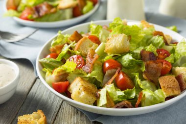 Healthy BLT Salad with Croutons clipart