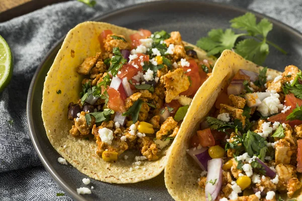 Sağlıklı ev yapımı Sofritas Tofu Tacos