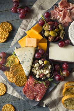 Gurme süslü Charcuterie kurulu