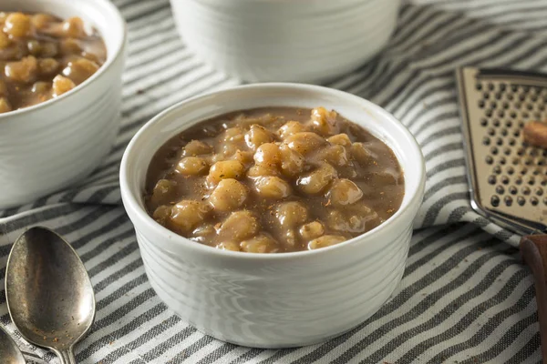 Fatto in casa brasiliana Canjica Hominy budino — Foto Stock