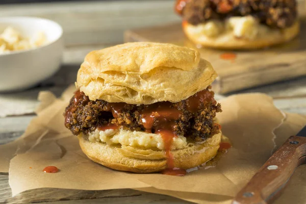 Homemade Honey Butter Chicken Biscuit — Stock Photo, Image