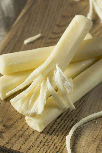 Healthy Organic String Cheese — Stock Photo, Image