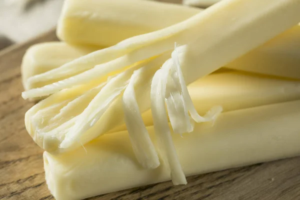 Healthy Organic String Cheese — Stock Photo, Image