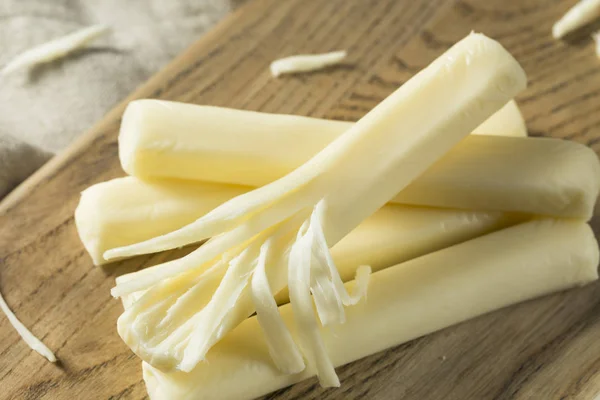 Healthy Organic String Cheese — Stock Photo, Image