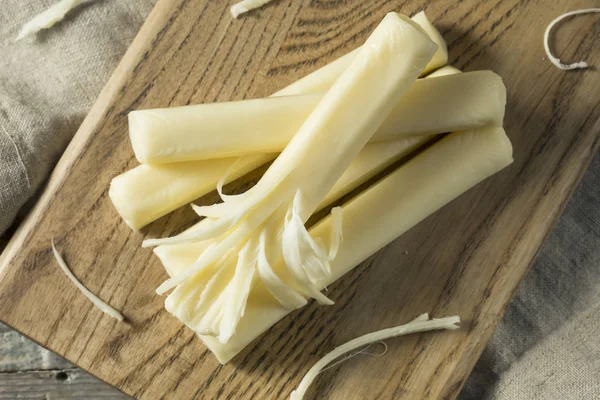 Healthy Organic String Cheese — Stock Photo, Image