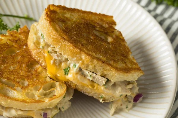 Ev yapımı tost orkinos sandviç eritmek