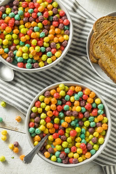Färgglada socker frukostflingor — Stockfoto