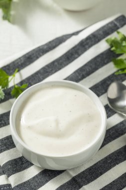 Kremsi ev yapımı çiftlik sosu