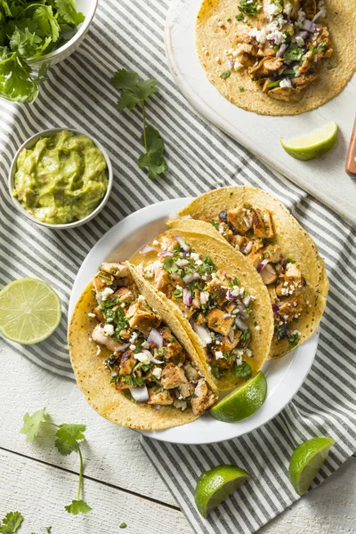 Homemade Chicken Tacos with Onion — Stock Photo, Image