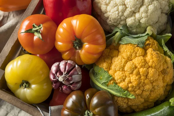 Los agricultores orgánicos sanos de verano mercado cuadro —  Fotos de Stock