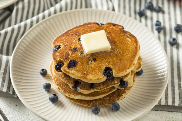 Panqueques caseros saludables de arándanos — Foto de Stock