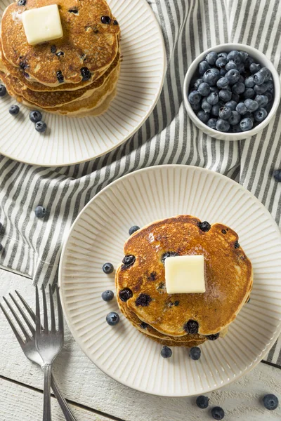 Healthy Homemade Blueberry Pancakes
