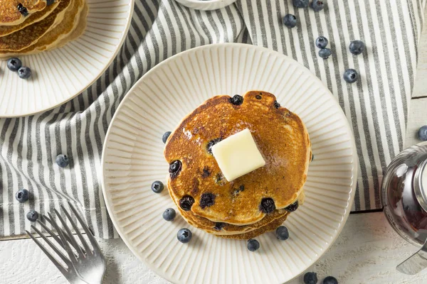 Healthy Homemade Blueberry Pancakes