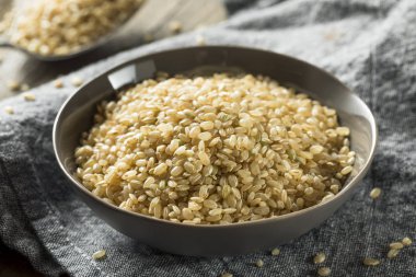 Ham organik kısa tahıl kahverengi pirinç