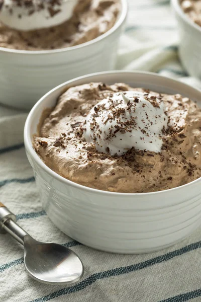 Mousse di cioccolato dolce fatta in casa — Foto Stock