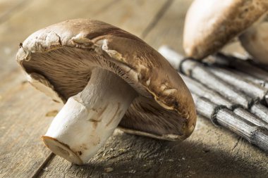 Raw Organic Portobello Mushrooms clipart